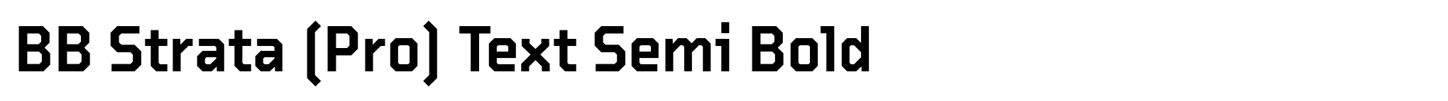BB Strata (Pro) Text Semi Bold image
